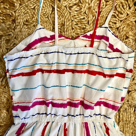 Vintage 80s Colorful romper cotton with pockets - Picture 8 of 8
